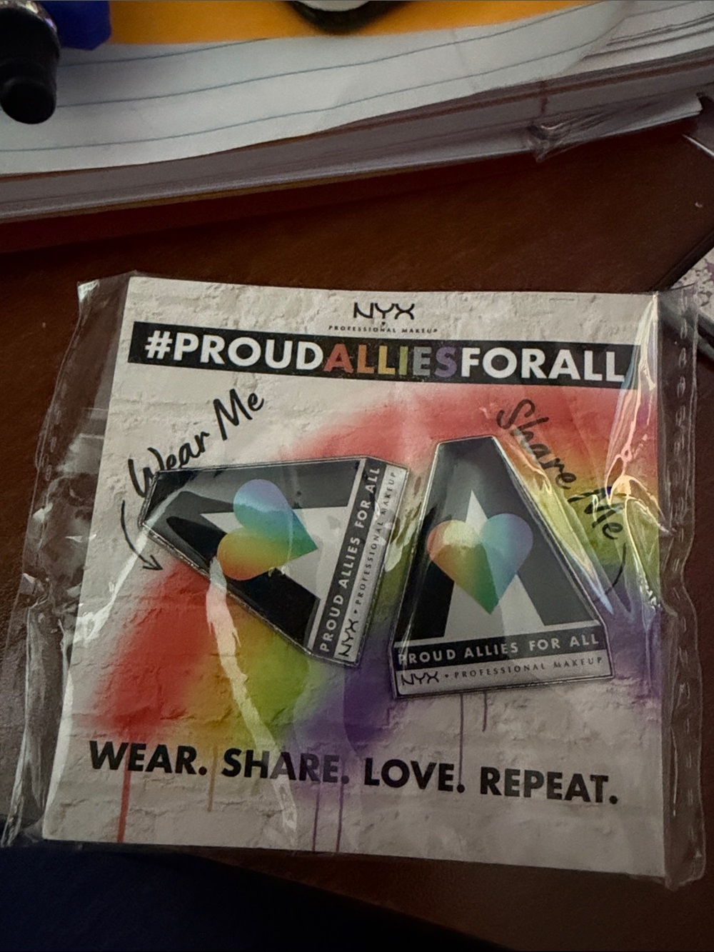 NYX Black Rainbow Heart Ally Pins